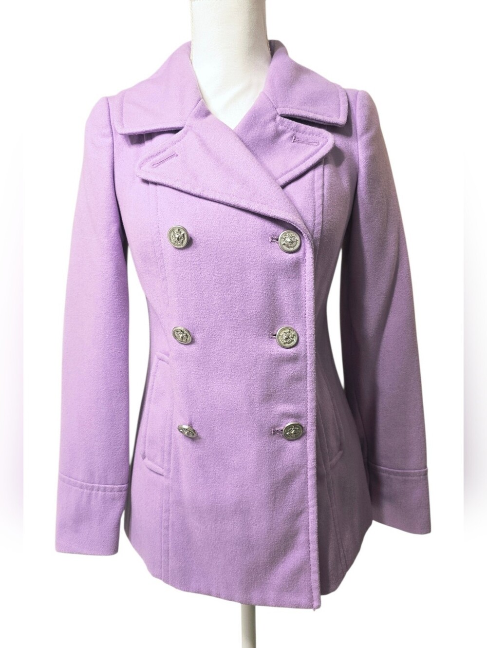 Old Navy Lavender Double-Breasted Peacoat